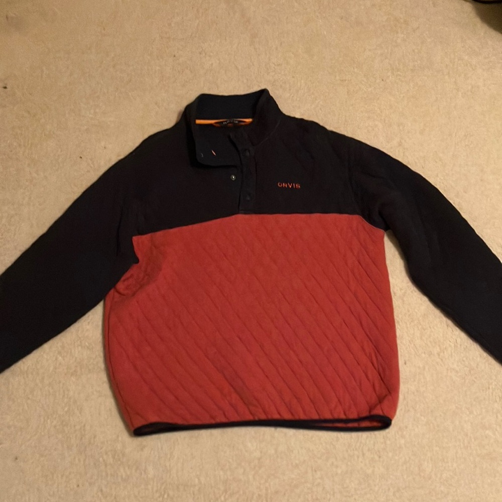 Orvis Blue and Red Men's Large Sweater